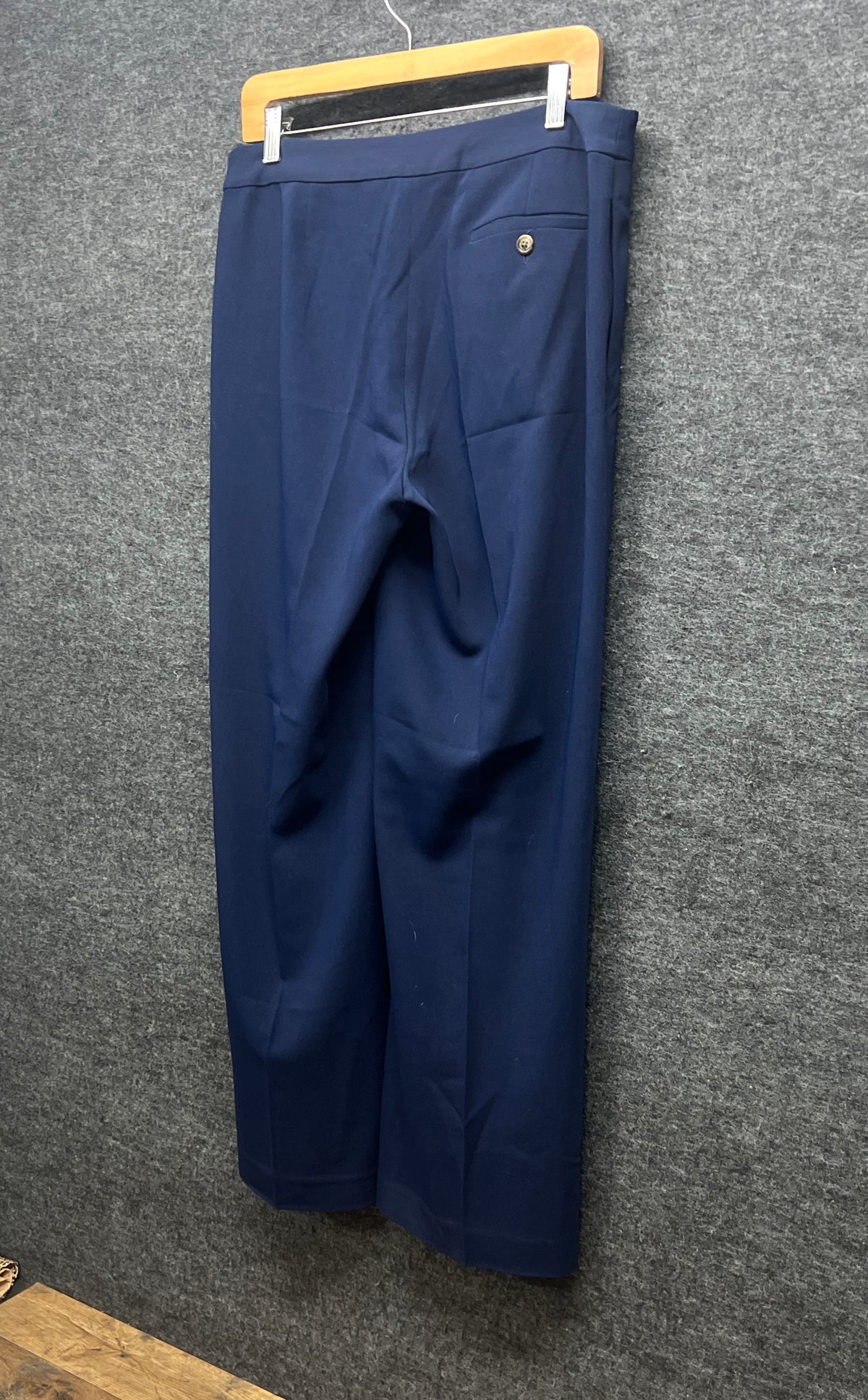 Lauren Ralph Lauren Women's Navy Petite Straight Leg Flat Front Pants Sz 10P