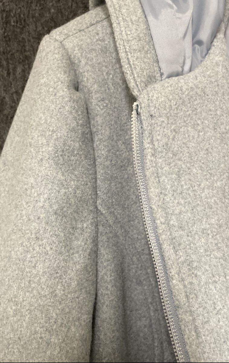 Vince Camuto Women's Light Blue Faux Wool Hooded Jacket Sz XL