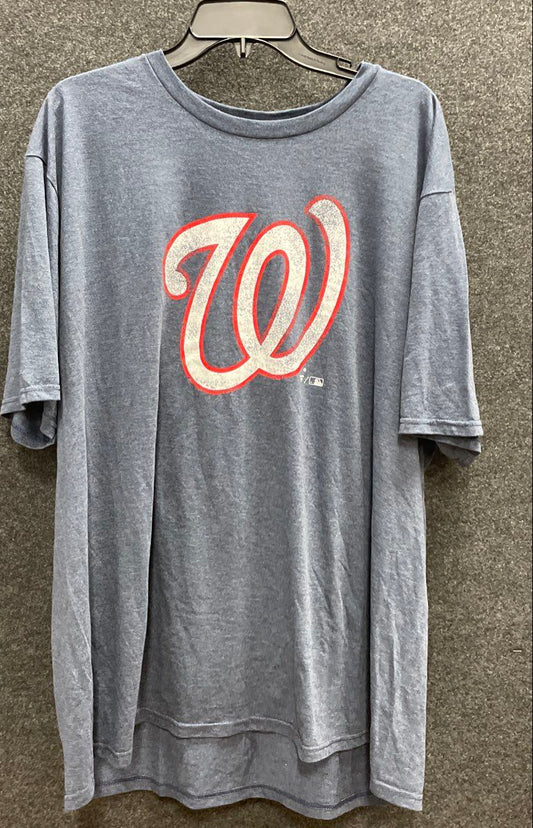 Fanatics Men's Washington Nationals T-shirt Heather Navy Tri-Blend NWT Sz 3XL
