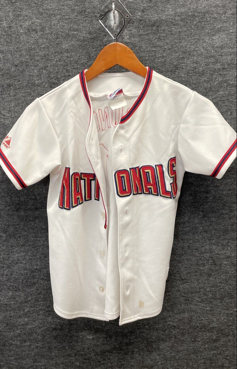Majestic Men's Washington Nationals Dmitri Young 21 Baseball Jersey White Sz S