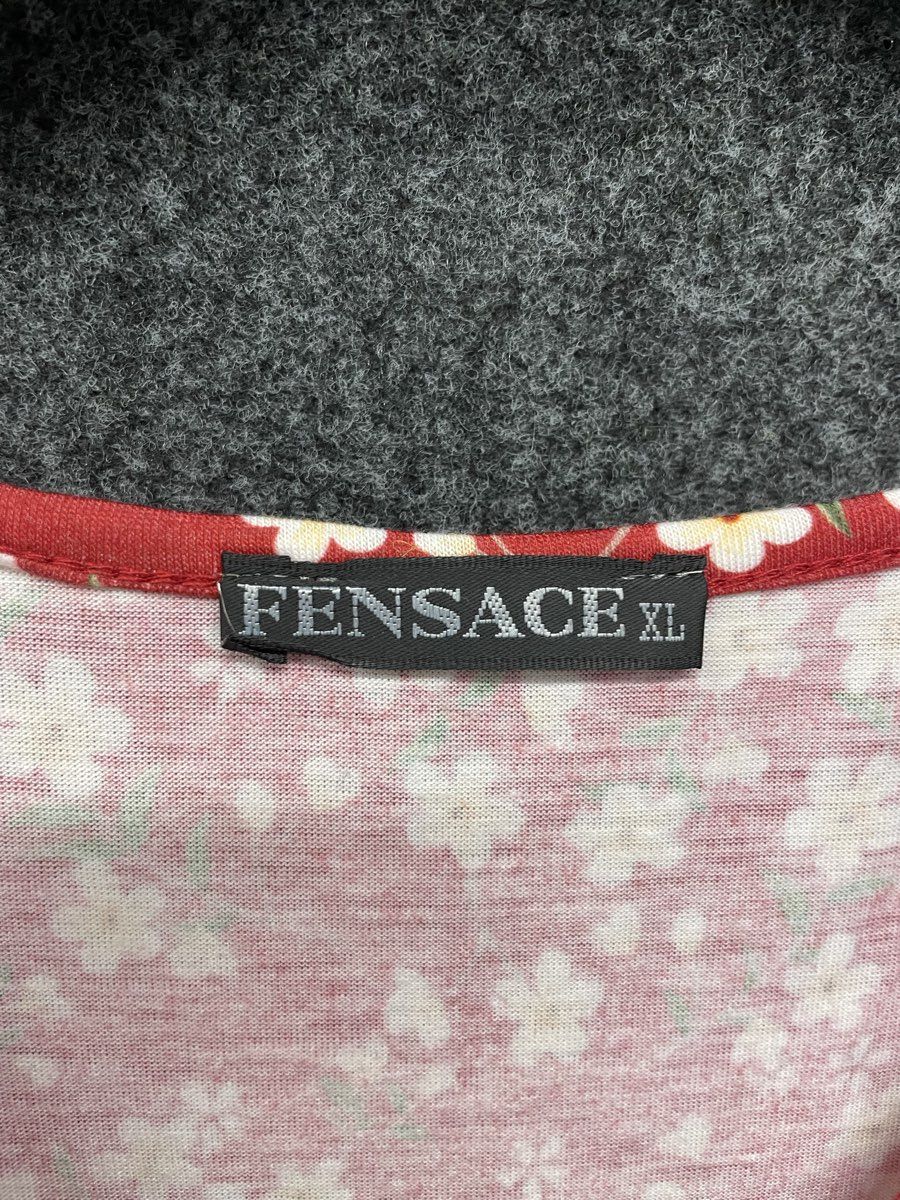 Fensace Women's Red Floral Print V-Neck Surplice Short Sleeve Dress Size XL
