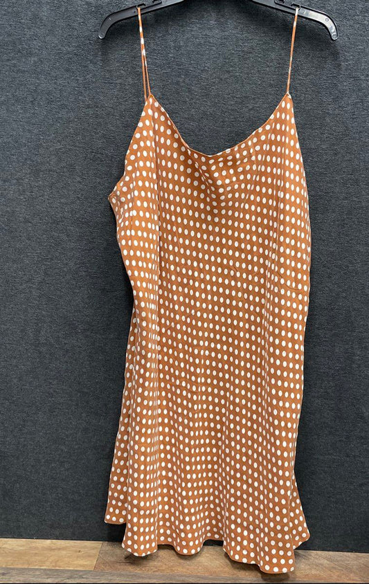 J.Crew Women's Brown Polka Dot Gwyneth Slip Dress Re-Imagined NWT Sz 24