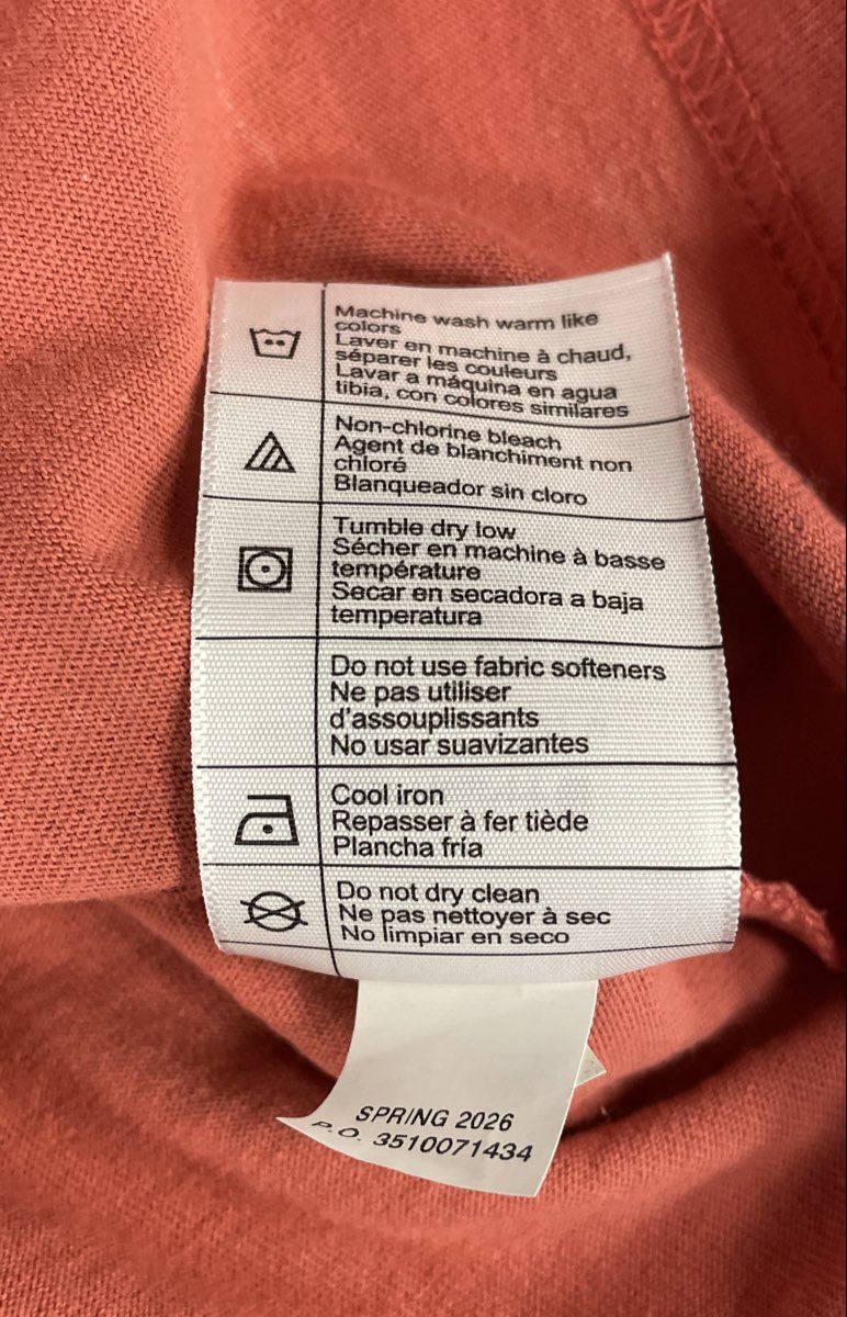 Carhartt Men's K87 Heavyweight Short Sleeve Pocket T-Shirt Coral Sz XL