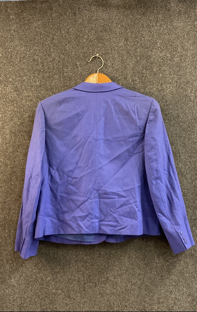 Vintage 80s Pendleton Women's Periwinkle Wool Blazer Jacket No Size Tag