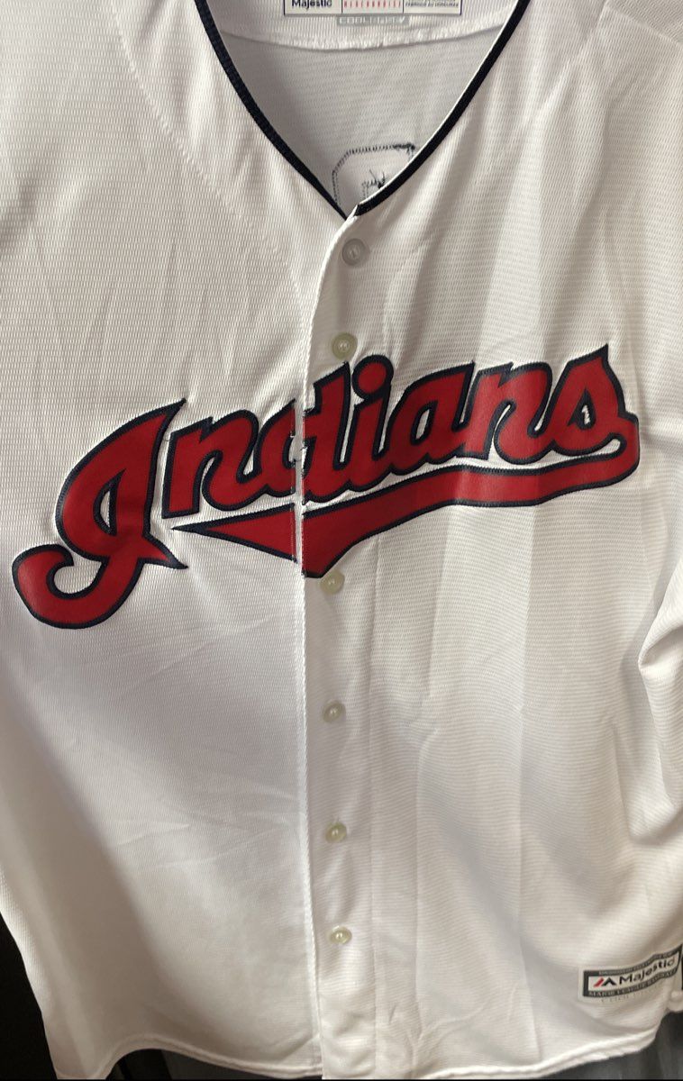 2010s Cleveland Indians Francisco Lindor #12 Majestic Cool Base Jersey Sz XL