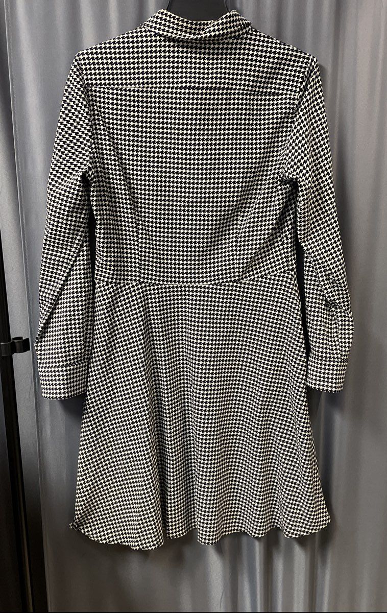 Lauren Ralph Lauren Women's Black White Houndstooth Pockets Shirtdress Sz 10