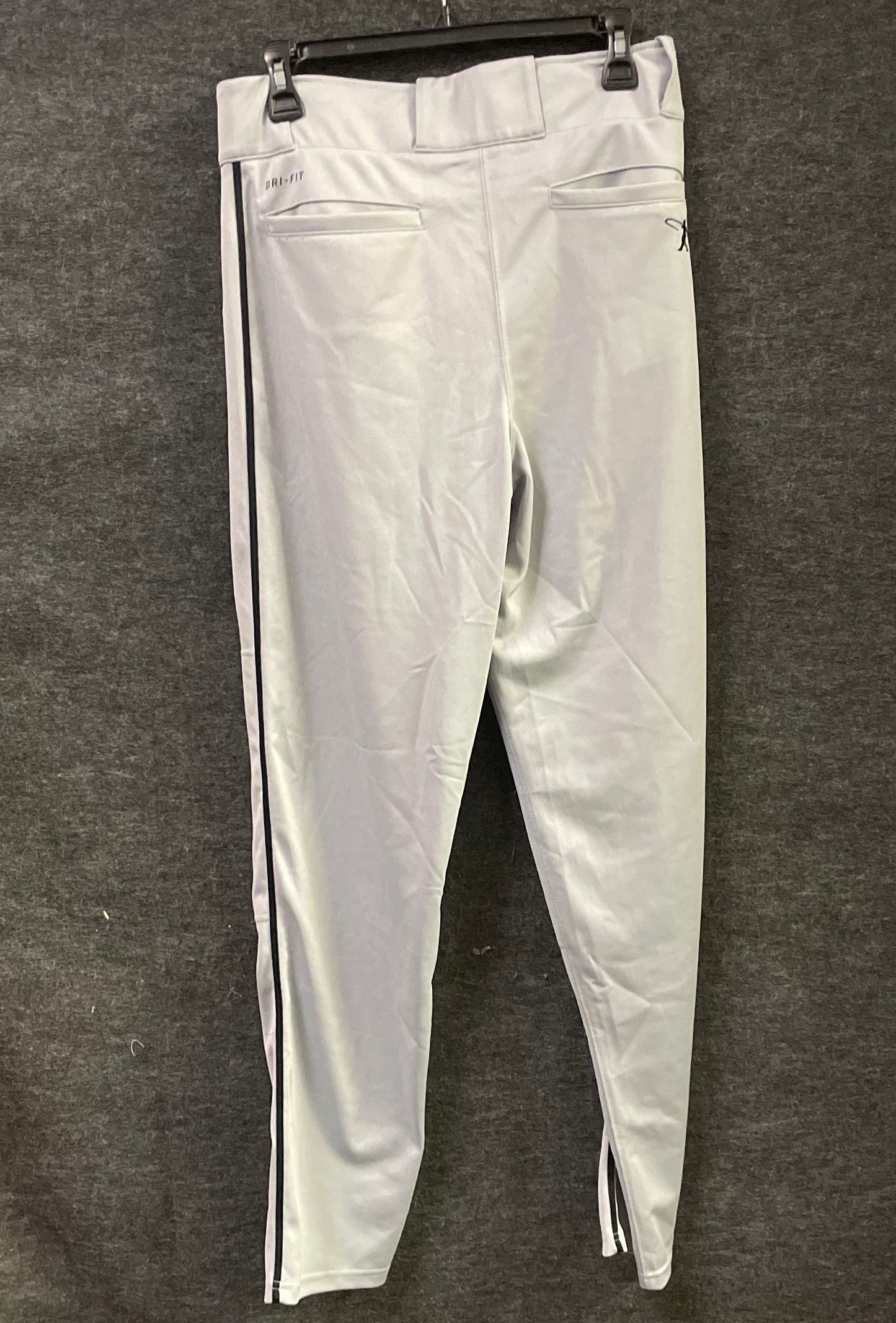 Nike Men's Gray Swingman Dri-FIT Baseball Pants Black Piping Sz S