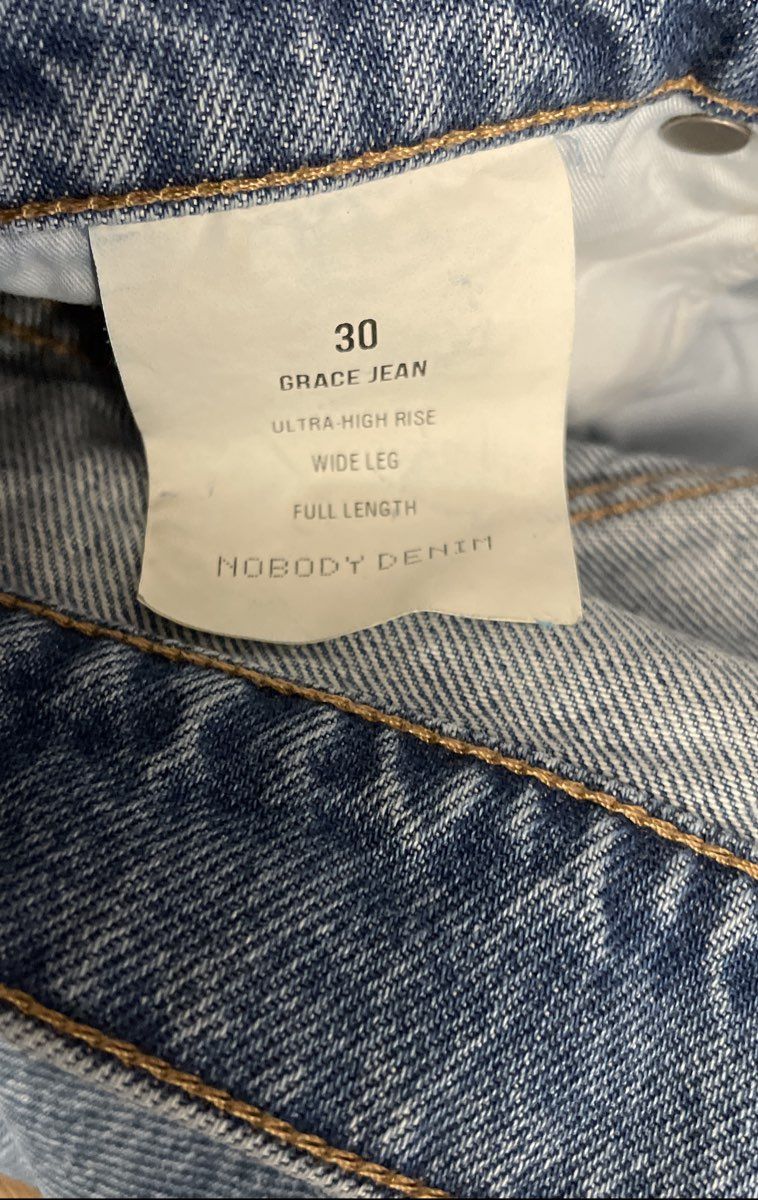 Nobody Denim Women's Grace Jean Light Blue Ultra High Rise Wide Leg NWT Sz 30