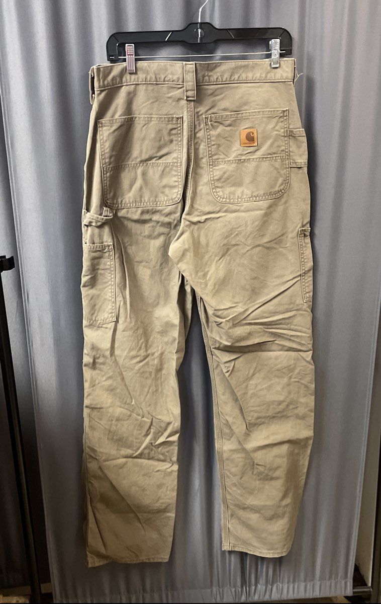 Carhartt Men's B151 Loose Fit Washed Canvas Work Dungaree Light Brown 31x34