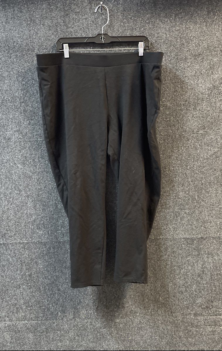 Philosophy Women's Black Ponte Knit Pull-On Stretch Plus Size Pants Sz 3X