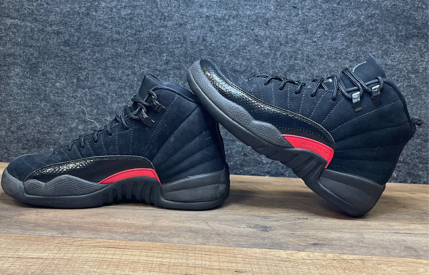 Air Jordan 12 Retro Deadly Pink Black Girls GS Sneakers Size 6.5Y