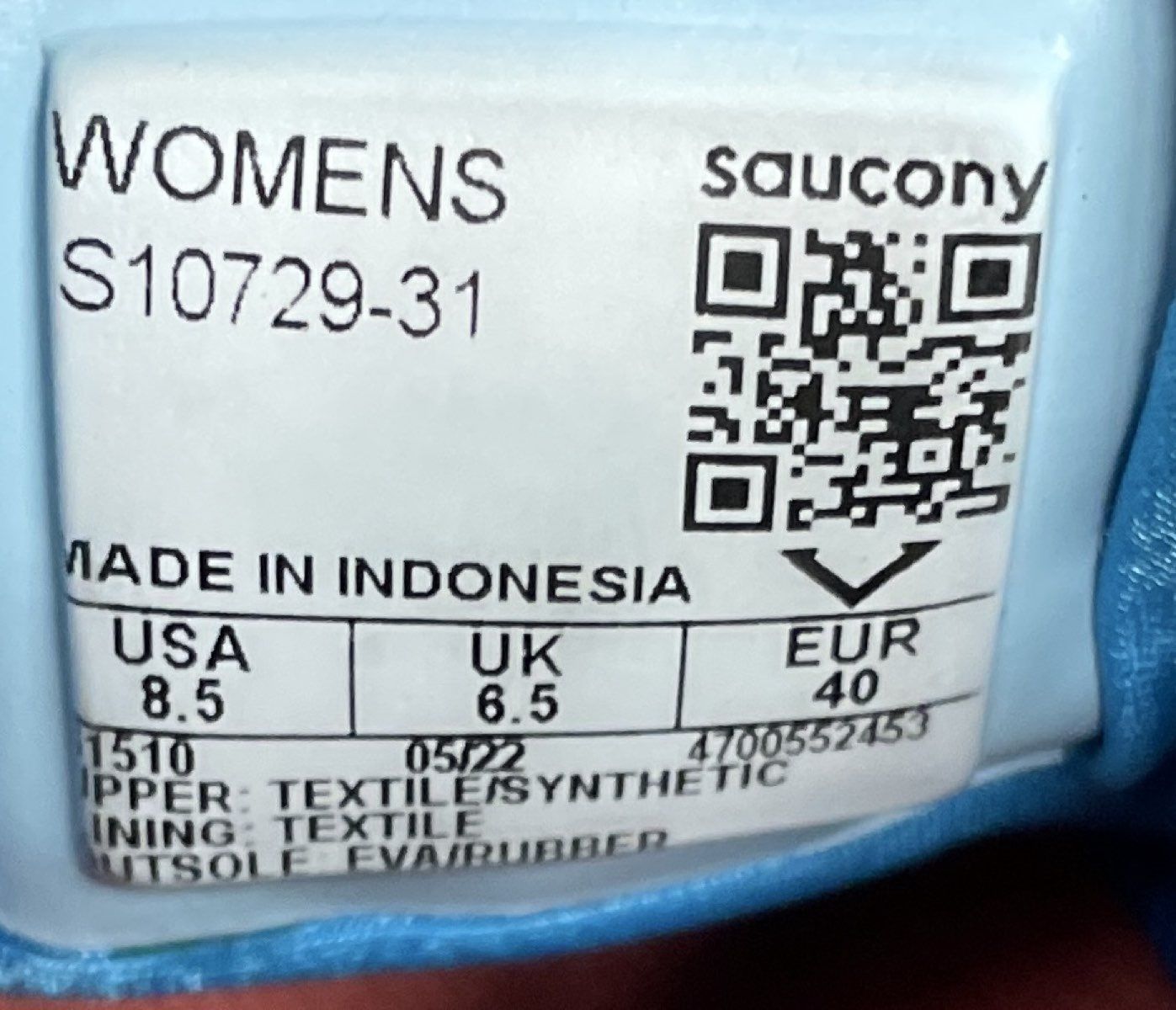 Saucony Ride 15 Blue Coral Women's Running Shoes Size 8.5