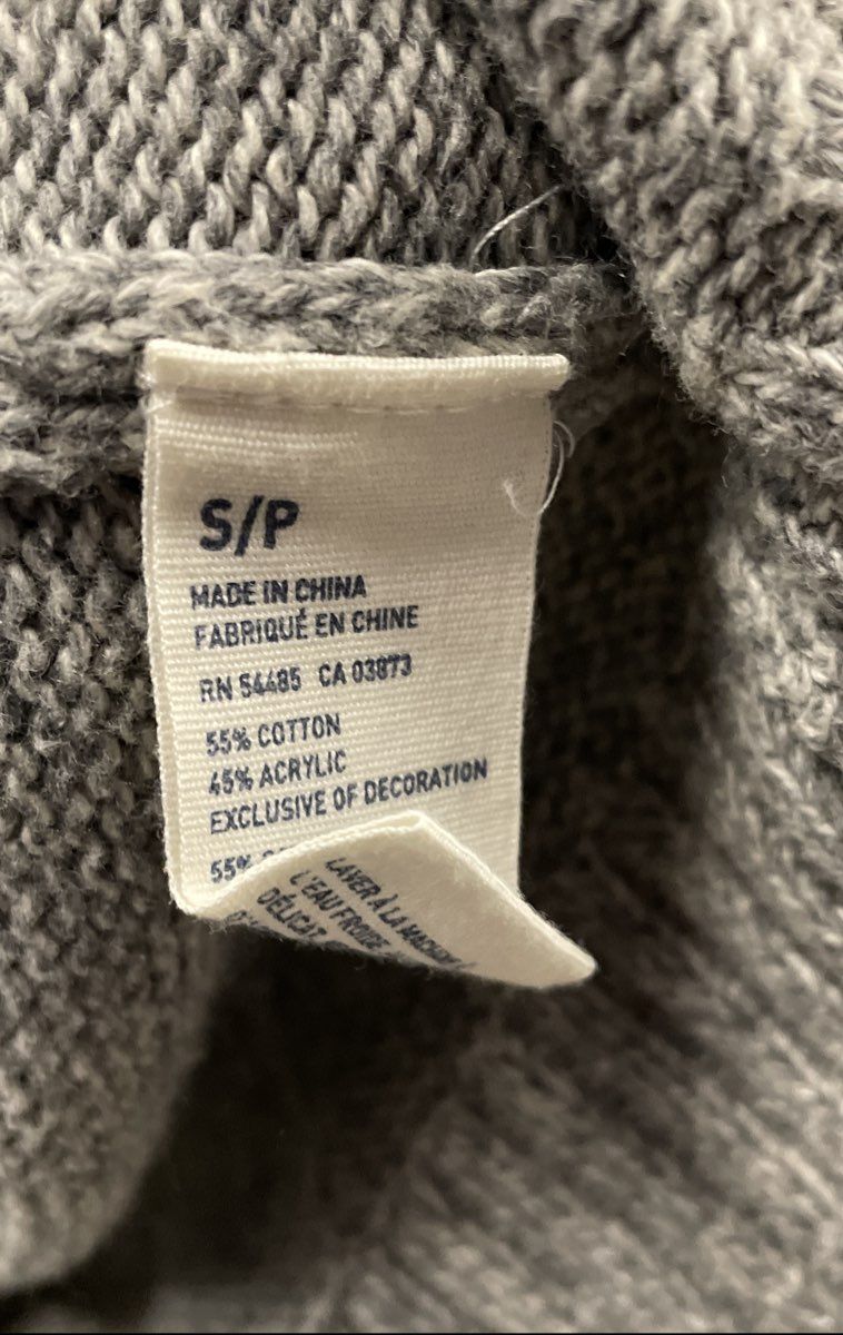 American Eagle Men's Gray Athletic Fit Cotton Blend Crewneck Sweater Sz S