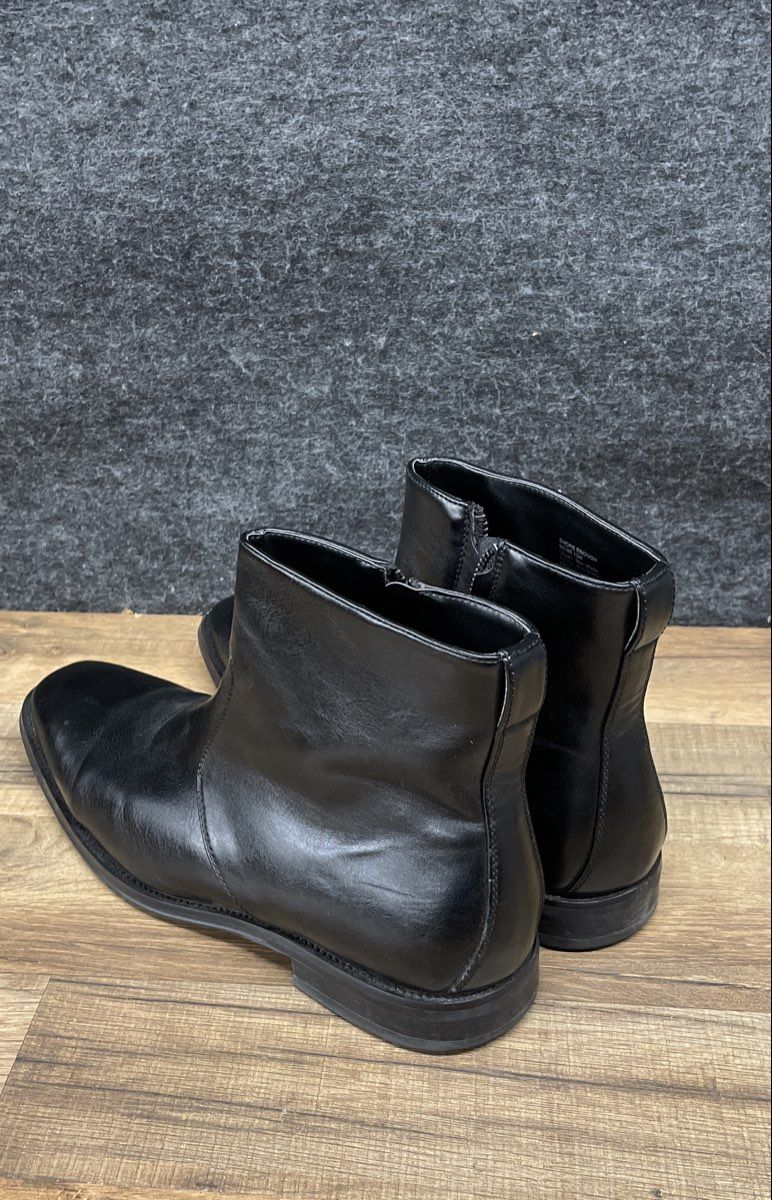 Kenneth Cole Shore Enough Black Side Zip High Top Dress Boots Size 10M