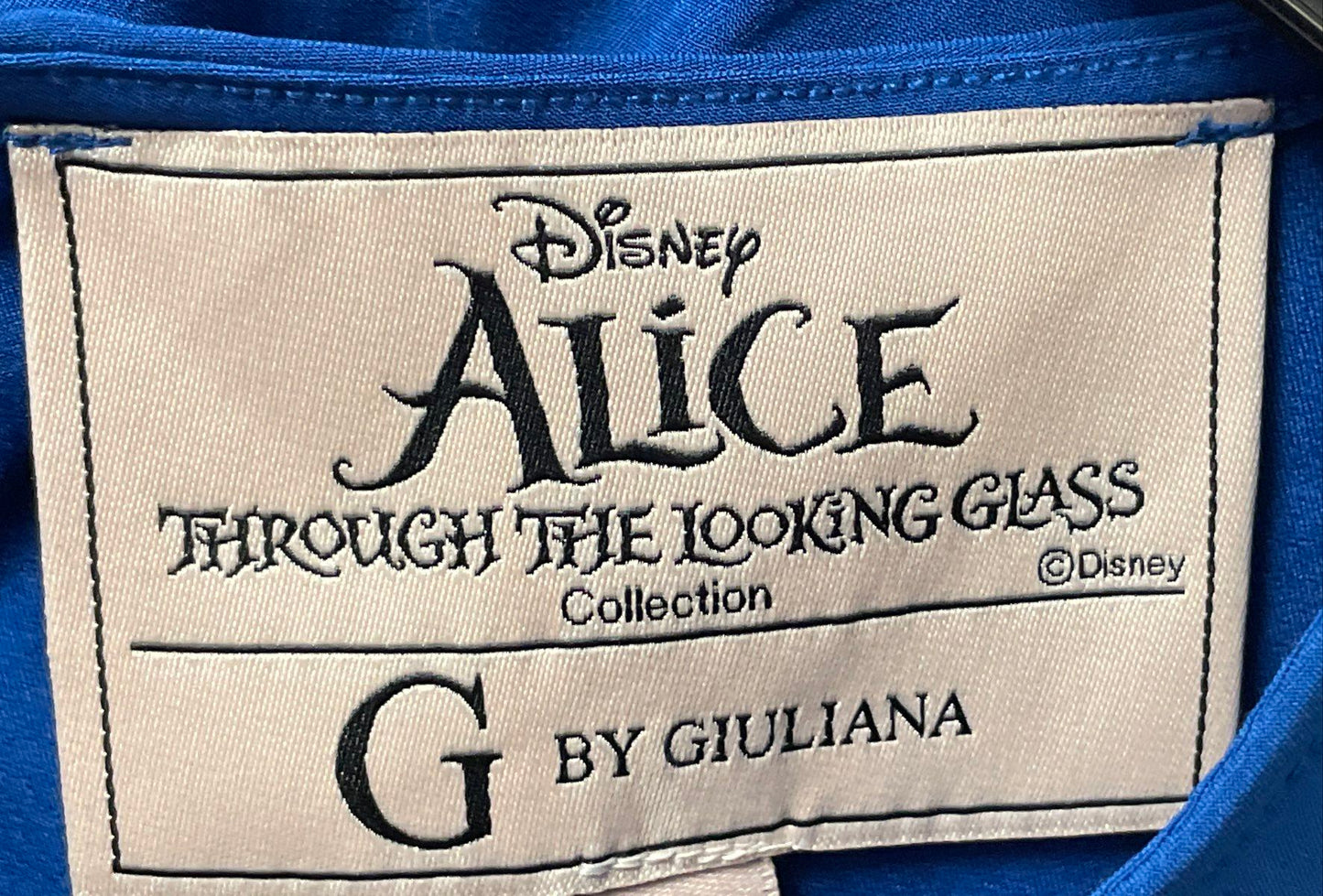 Disney G by Giuliana Women's Alice Looking Glass Blue Pants Set Outfit Sz L
