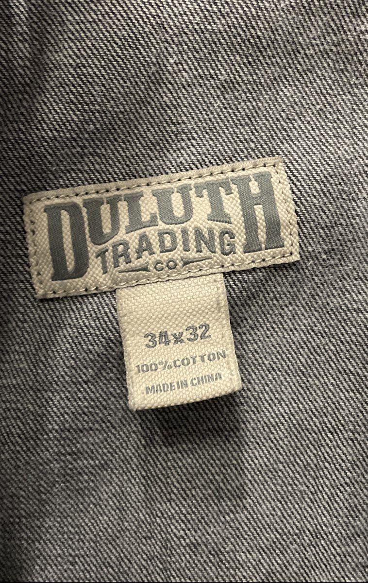 Duluth Trading Co Men's Black Faded 100% Cotton 5-Pocket Work Pants Sz 34x32