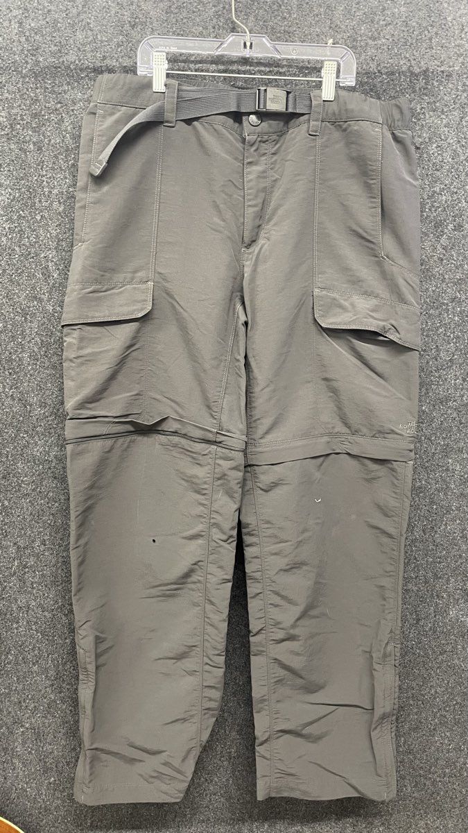 The North Face Men's Horizon Convertible Hiking Pants Gray Zip Off Cargo Sz L