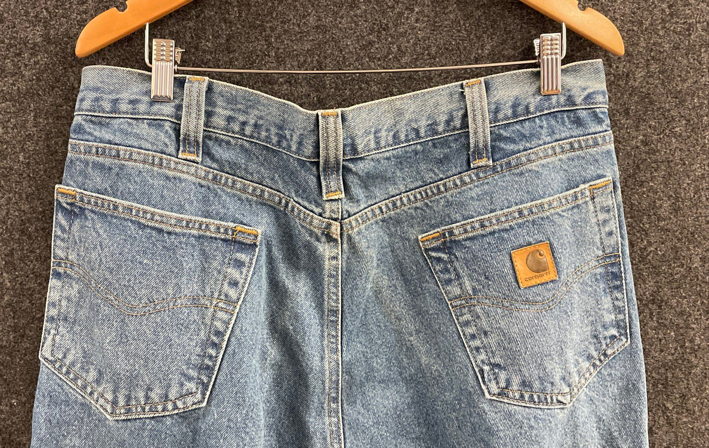 Carhartt Men's 100135 Relaxed Fit Blue Cotton Denim Jeans Sz 36x34