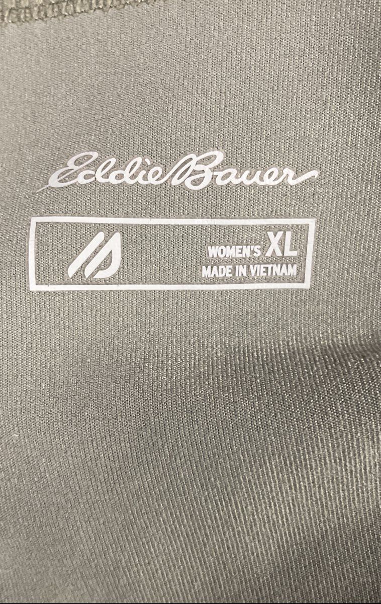Eddie Bauer Women's Motion Trail Tight Leggings Sage Green Zipper Pockets Sz XL
