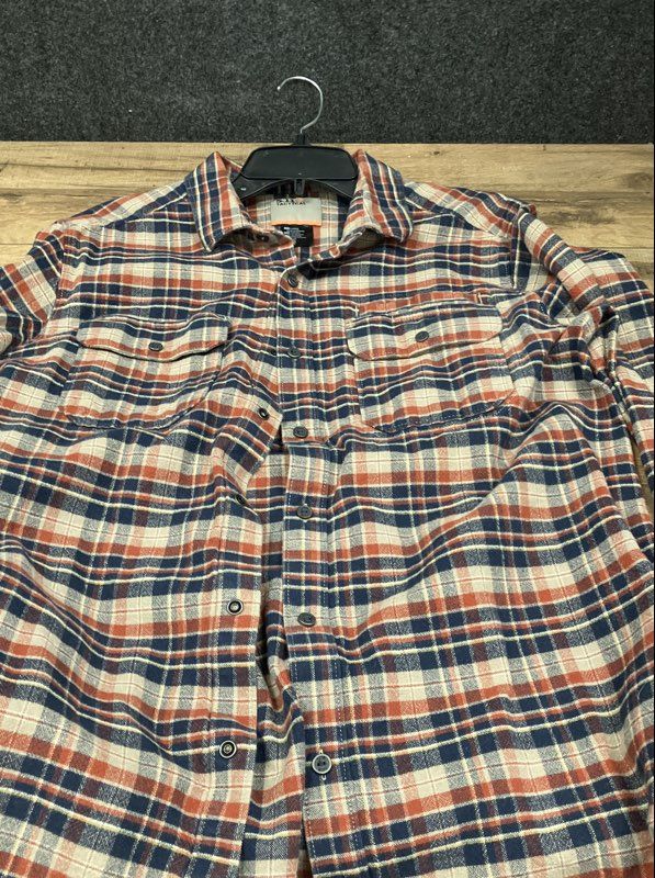 5.11 Tactical Men's Flannel Shirt Red Blue Plaid Long Sleeve Button Down Sz L