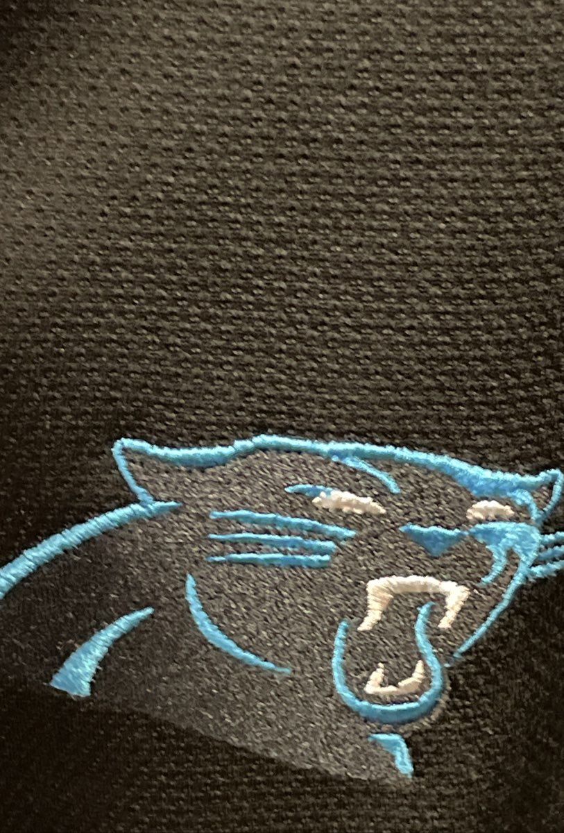 NFL Men's Carolina Panthers Quarter Zip Pullover Sweatshirt Black Sz M