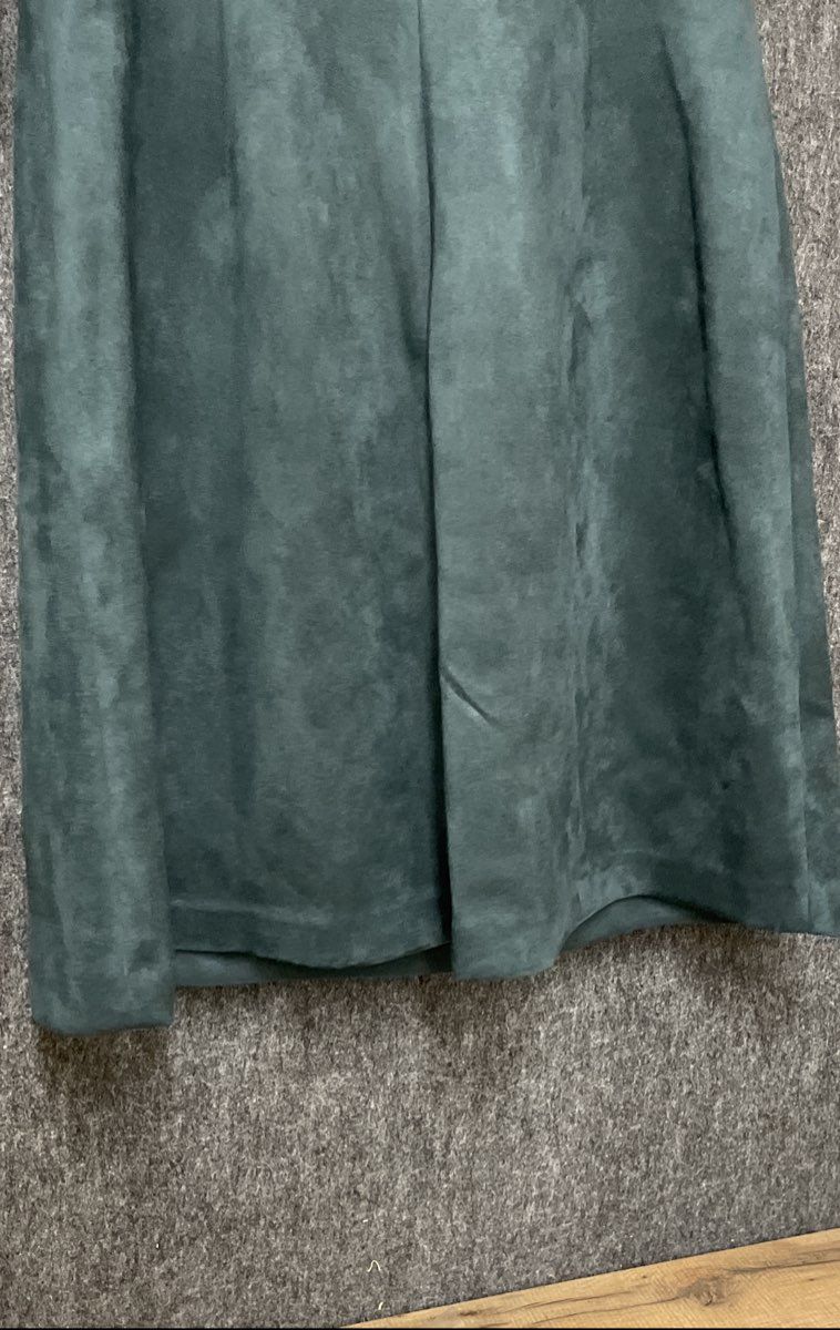 Calvin Klein Women's Green Faux Suede O-Ring Front Zip Sheath Dress NWT Sz 6