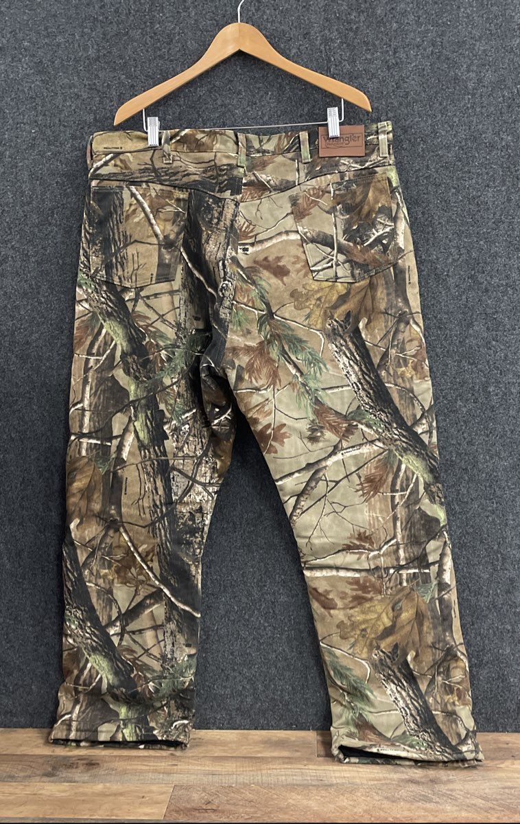 Wrangler Men's Realtree AP Camo Fleece Lined Hunting Pants Cotton Sz 40x32