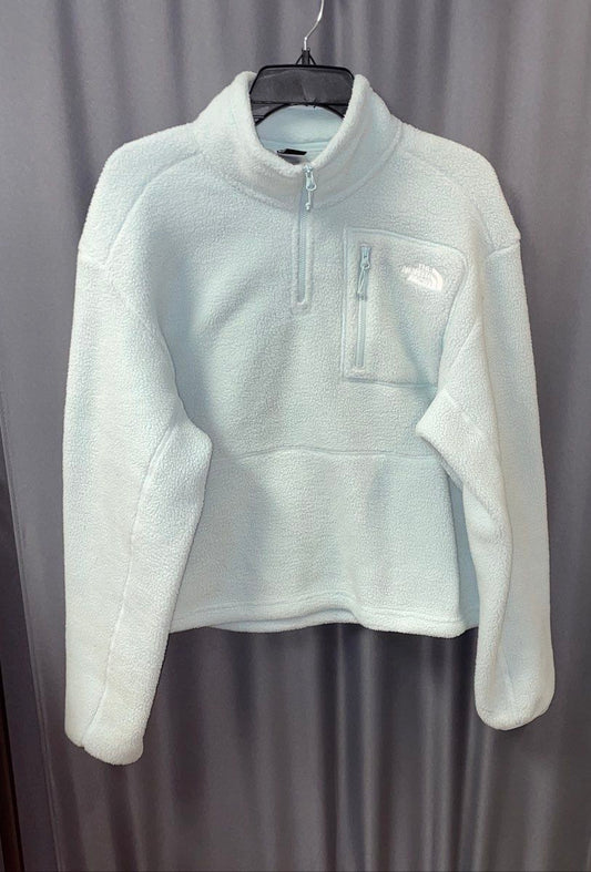 The North Face Women's Teal Circular Design 1/4 Zip Fleece Pullover Sz XL