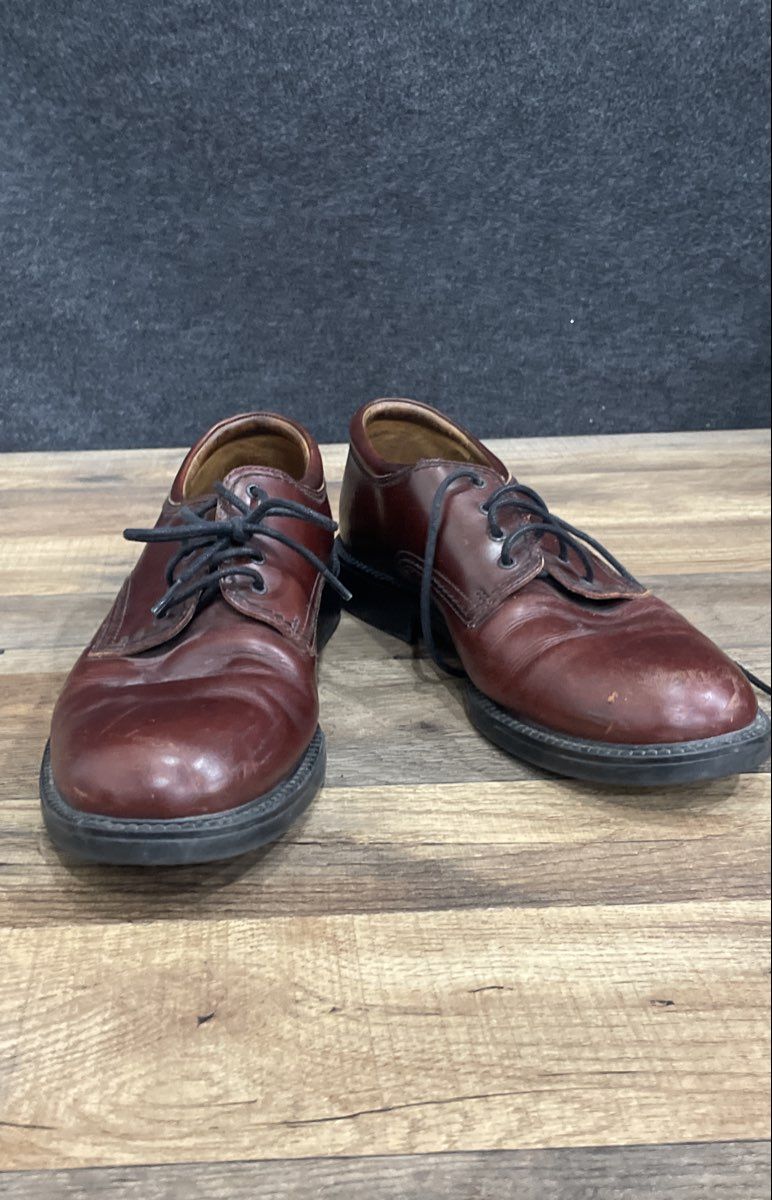 Dockers Men's 090-2209 Dark Brown Leather Plain Toe Derby Shoes Size 10M