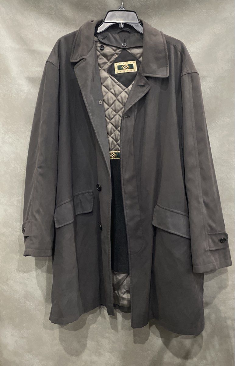 Joseph Abboud Men's Black Jacket Coat Zip-out Wool Blend Liner Button Front