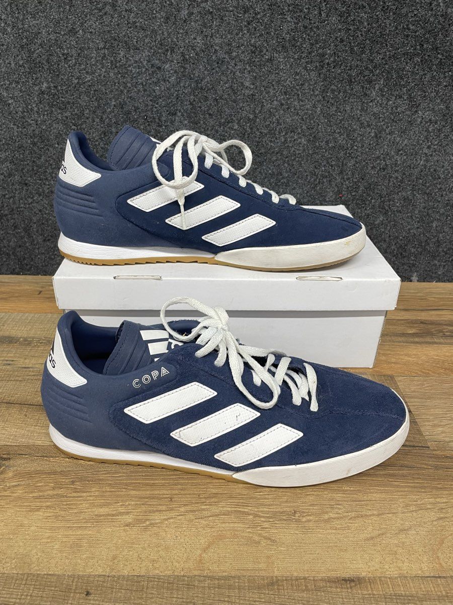 Adidas Copa Super Navy White Suede Sneakers Men's Size 8.5