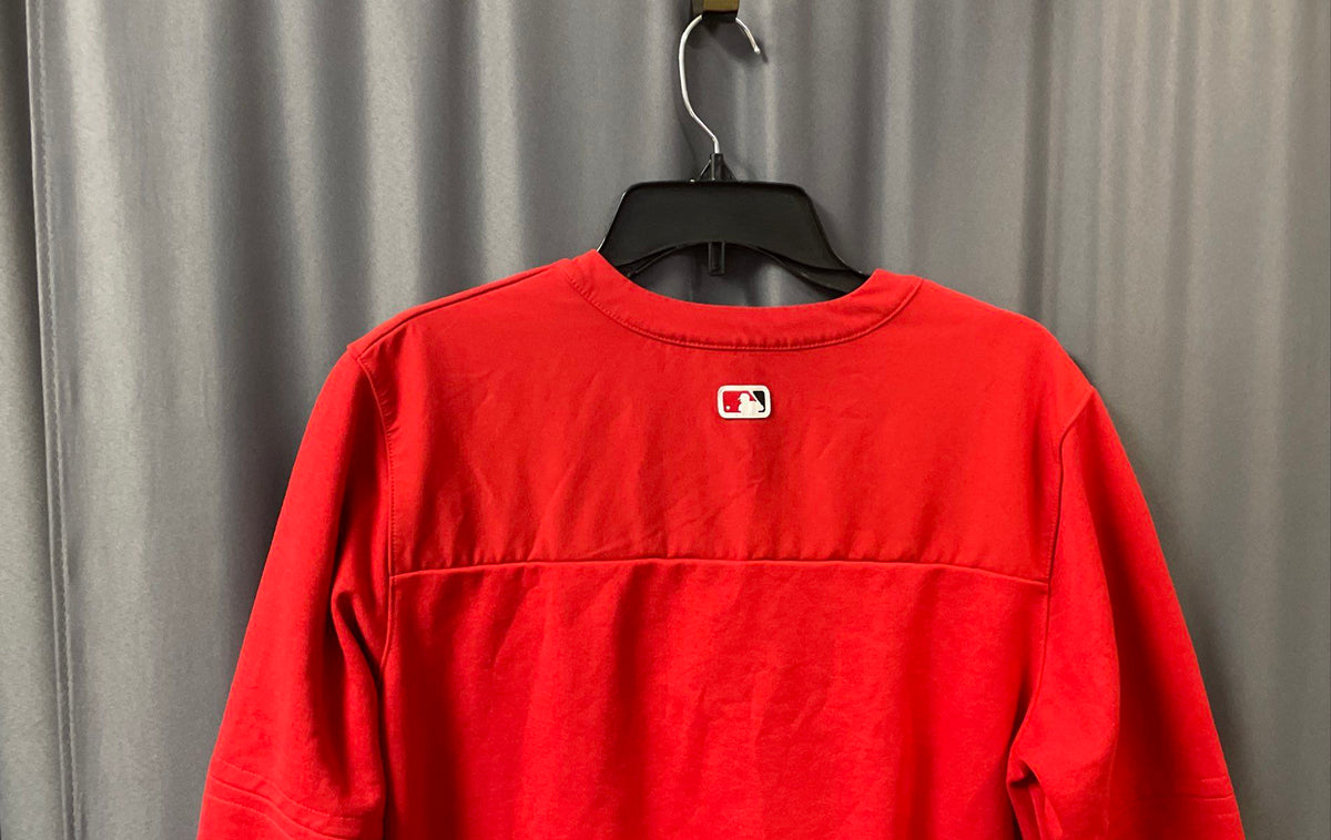 Nike Men's Washington Nationals Red Dri-Fit 1/4 Zip Pullover Sz M