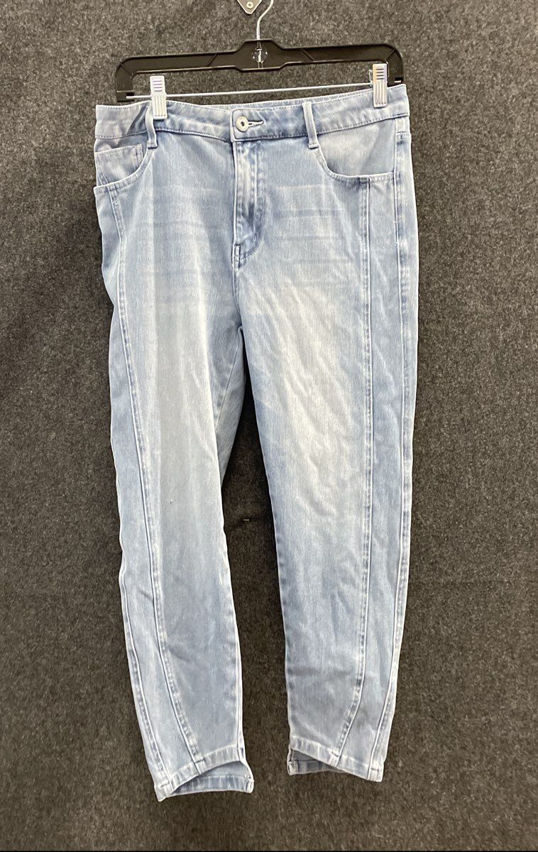 Halara Women's Light Blue Seam Detail High Rise Tapered Jeggings Sz M Petite