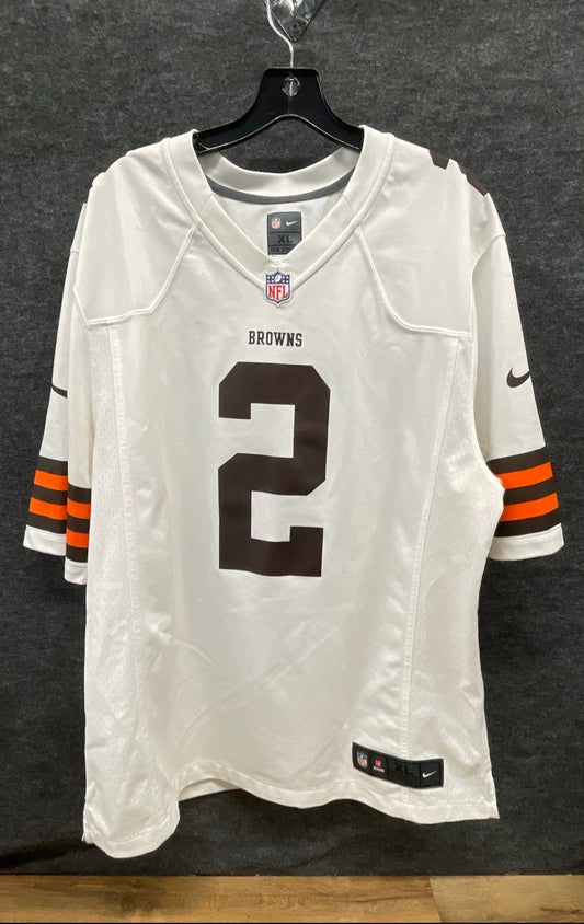 Nike NFL Cleveland Browns Johnny Manziel #2 White On Field Jersey Men's XL