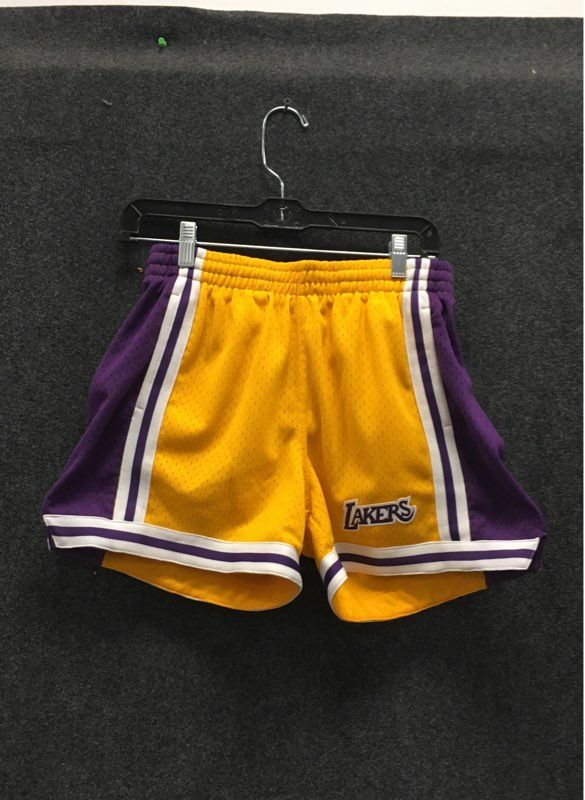 Mitchell & Ness Men's Los Angeles Lakers Hardwood Classics Mesh Shorts Gold Sz S