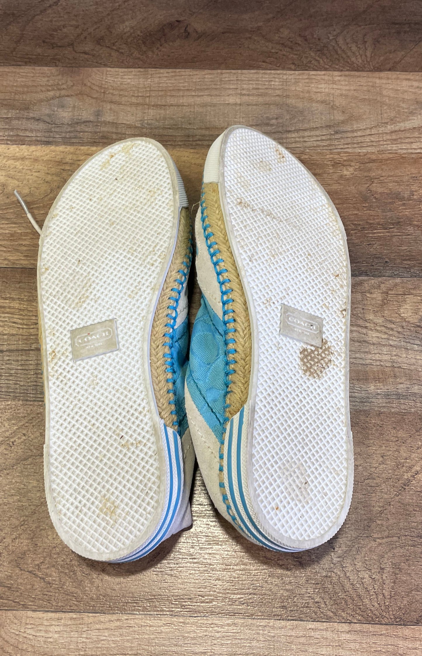Coach Parson Signature Monogram Blue Suede Espadrille Sneaker Men's Size 9