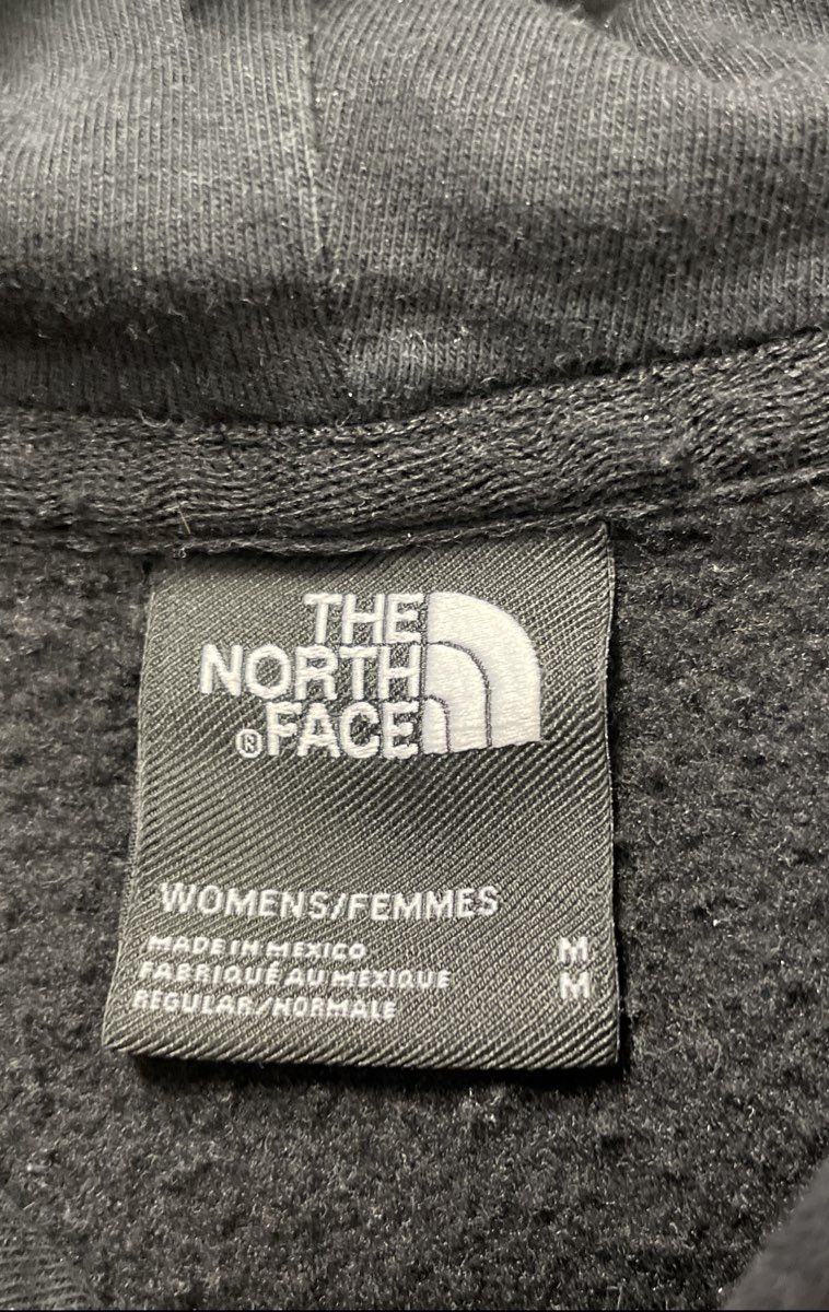 The North Face Women's Black Hoodie Colorblock Back Box Logo Graphic Sz M