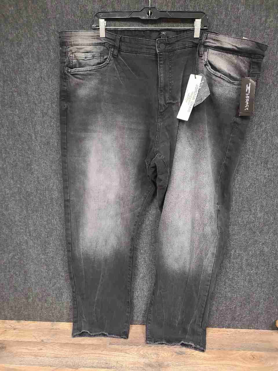 Jordan Craig Men's Collins Jeans Black Gray Acid Wash Distressed Sz 50x32 NWT