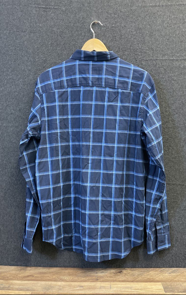 Columbia Men's Blue Plaid Long Sleeve Button Down Cotton Stretch Shirt Sz M NWT