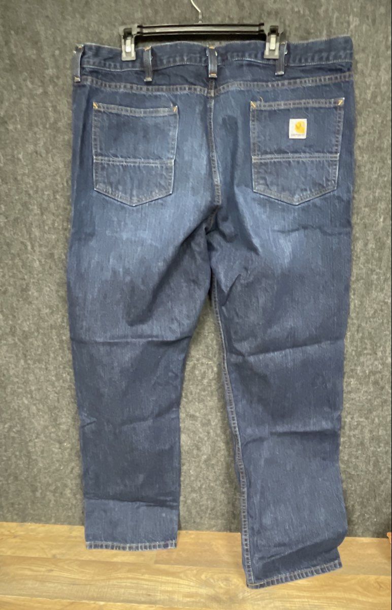 Carhartt Men's BD5119-M Relaxed Fit Straight Leg Dark Wash Blue Jeans Sz 40x32