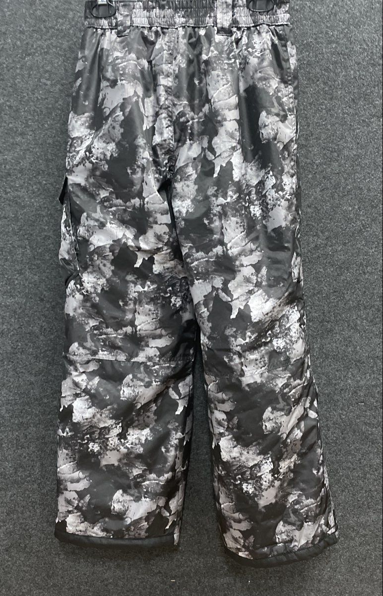 ZeroXposur Boys Black Gray Camo Insulated Snow Ski Pants Cargo Pocket Sz XL