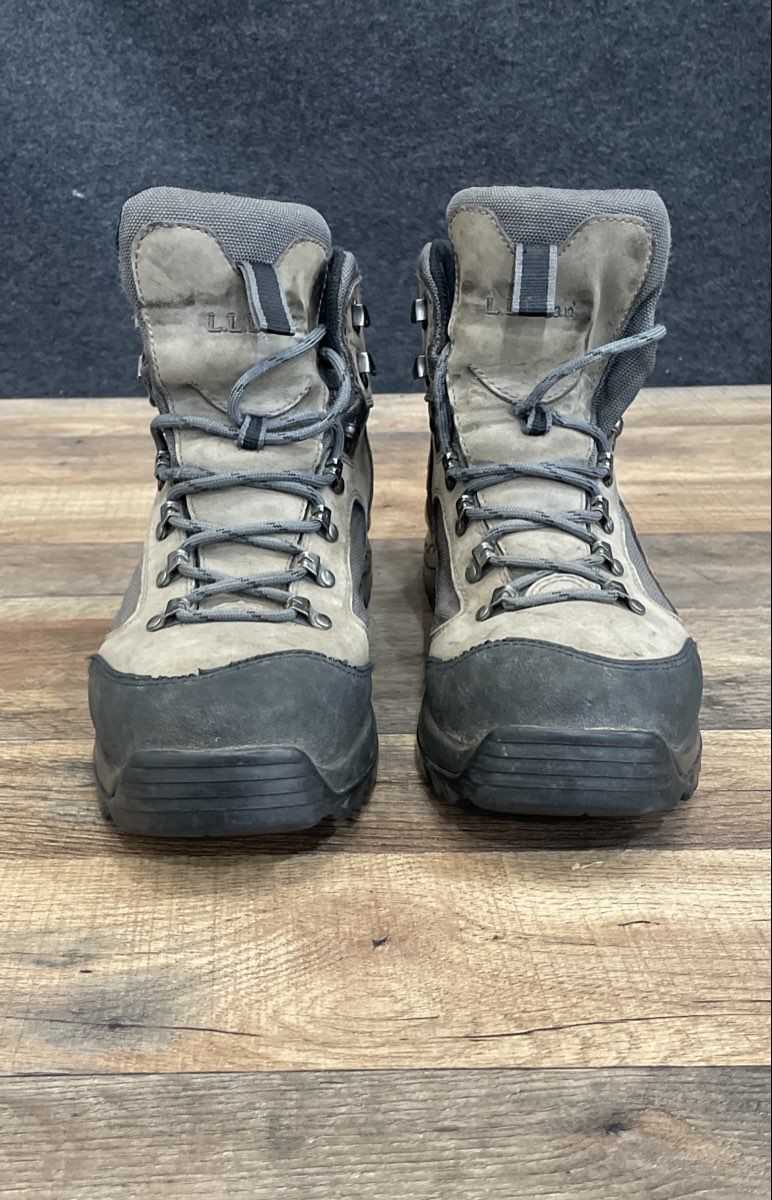 L.L. Bean Cresta Grey GORE-TEX Leather Hiking Boots Men's Size 9.5