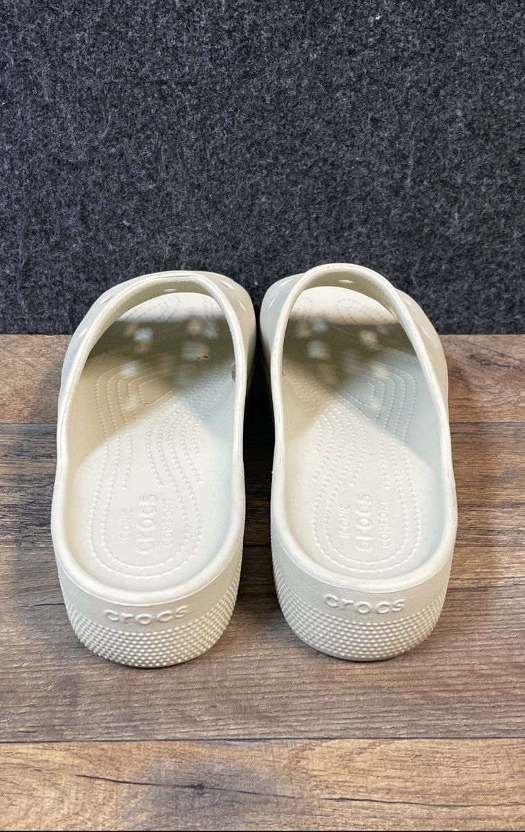 Crocs Classic Platform Slide Bone Off White Sandals Women's Size 10