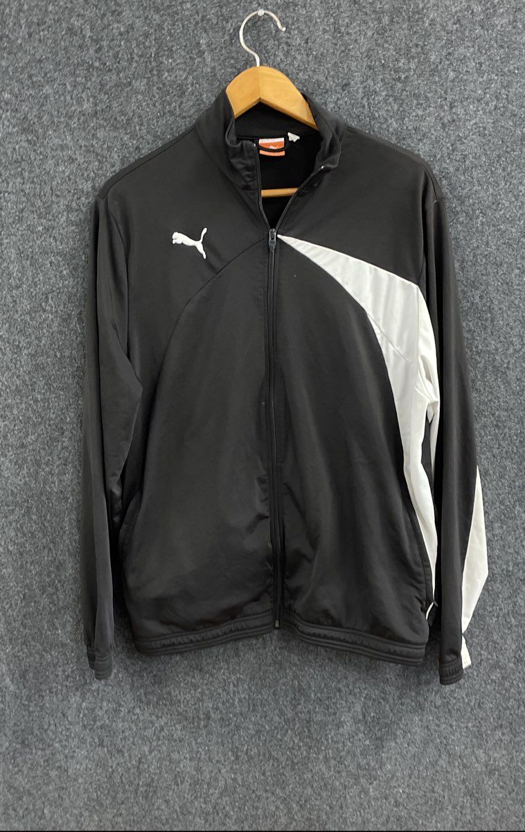 Puma Men's Black White Sportlifestyle Full Zip Track Jacket Sz XXL