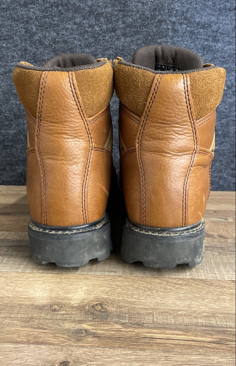 Wolverine W04213 Brown Leather Lace Up Work Boots Men's Size 9M