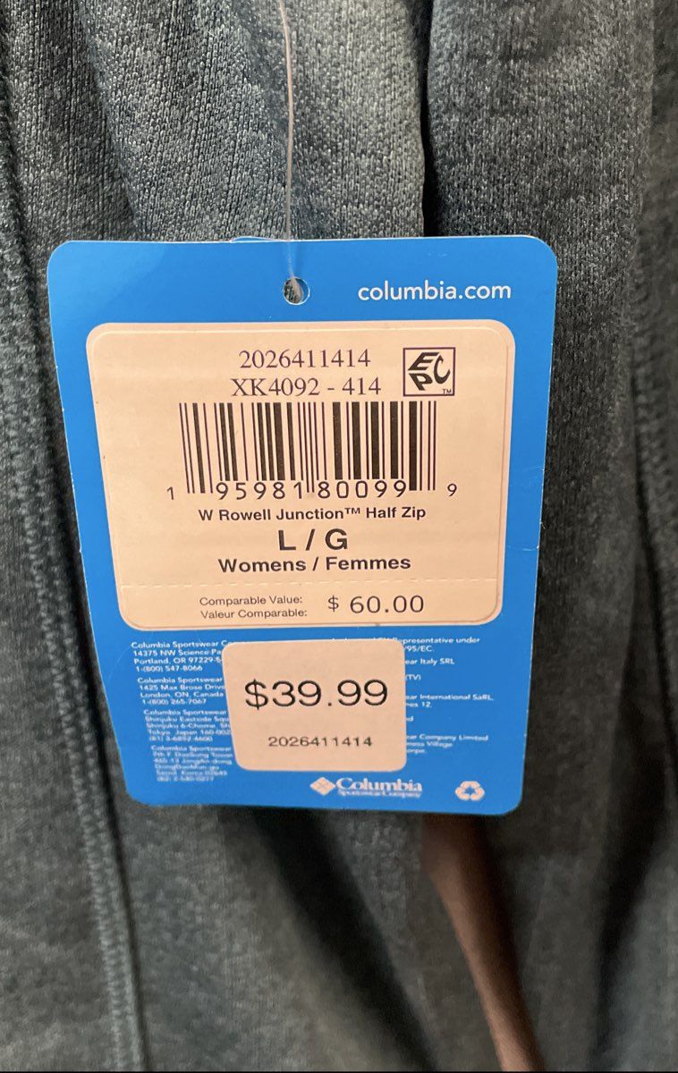 Columbia Women's Rowell Junction Half Zip Pullover Teal Active Fit Sz L NWT