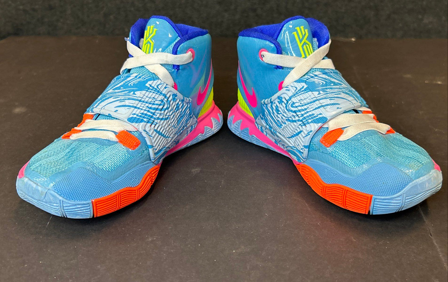 Nike Kyrie 6 PS Pool Baltic Blue Volt Hyper Pink Kids Shoes Size 11C
