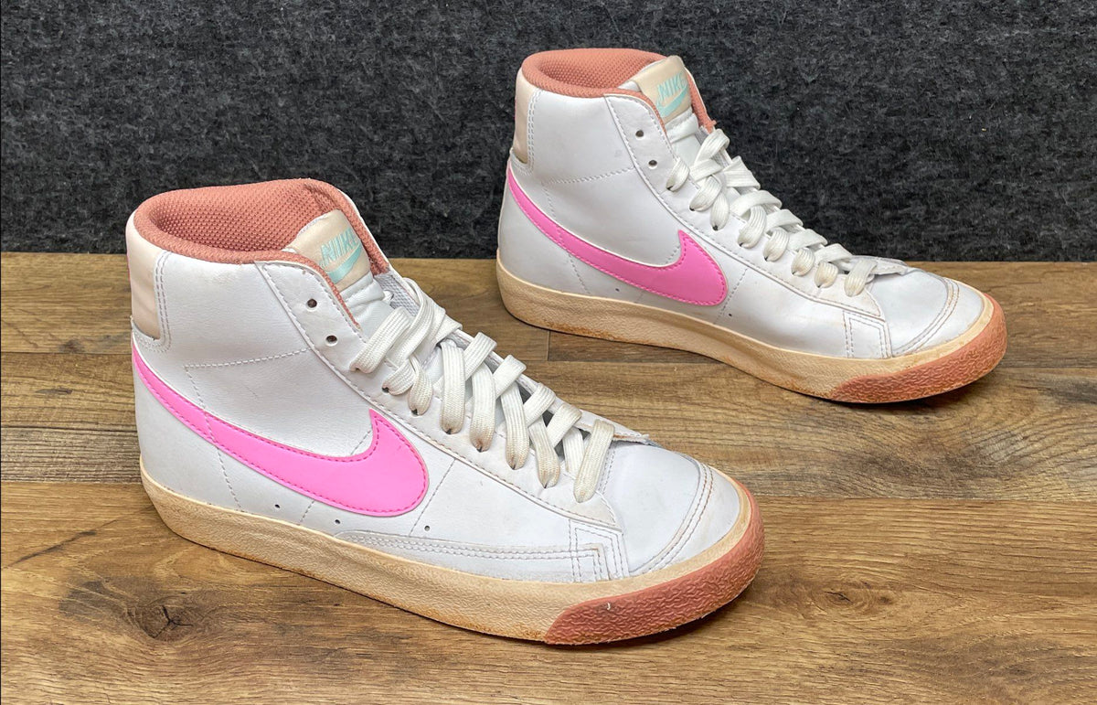 Nike Blazer Mid '77 GS White Pink High Top Sneakers Size 5.5Y