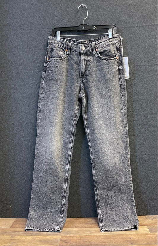 H&M & Denim Women's Washed Black Straight Leg Regular Fit Jeans Sz 8 NWT