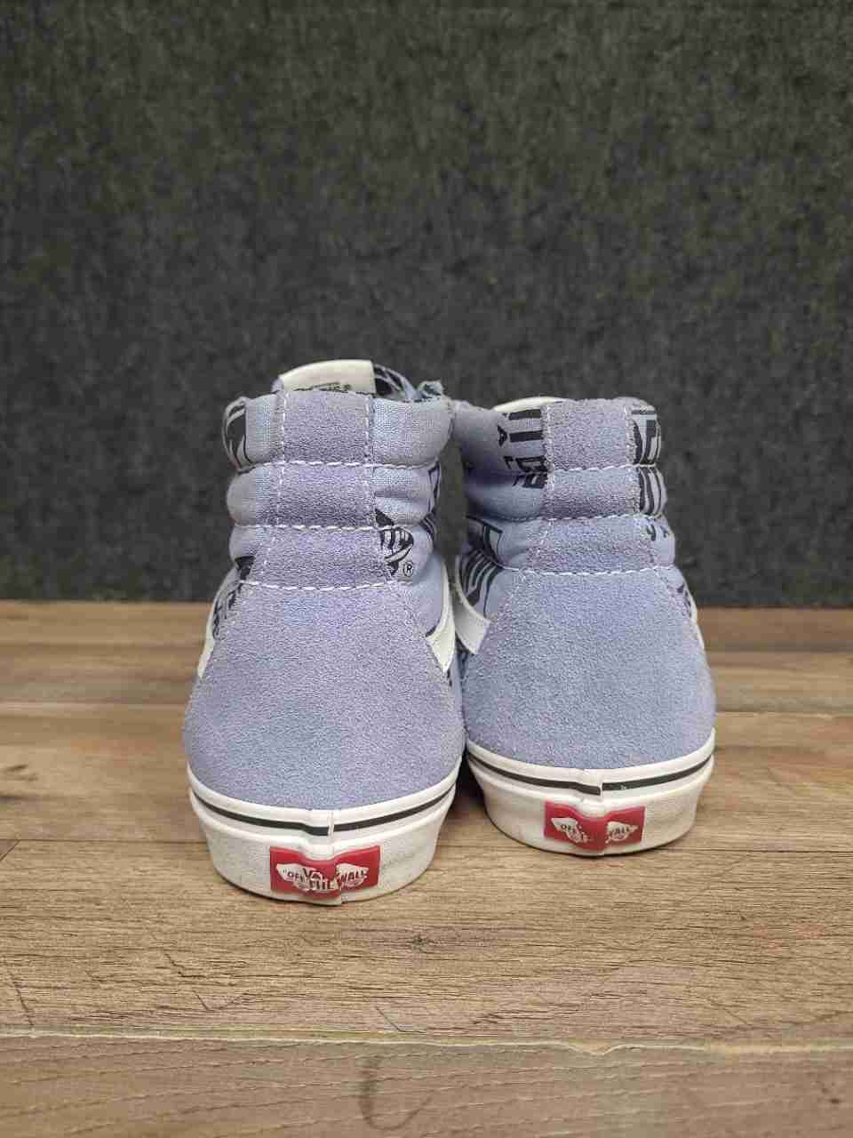 Vans Sk8-Hi Logo Mix Lavender Lustre High Top Skate Shoes Men Size 9
